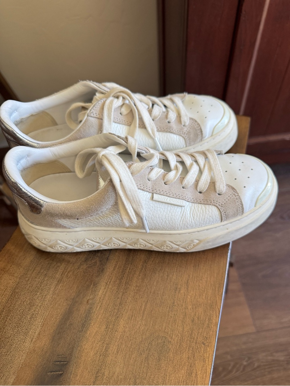 Tory Burch Women's White Leather Sneakers - Comfortable Everyday Shoe